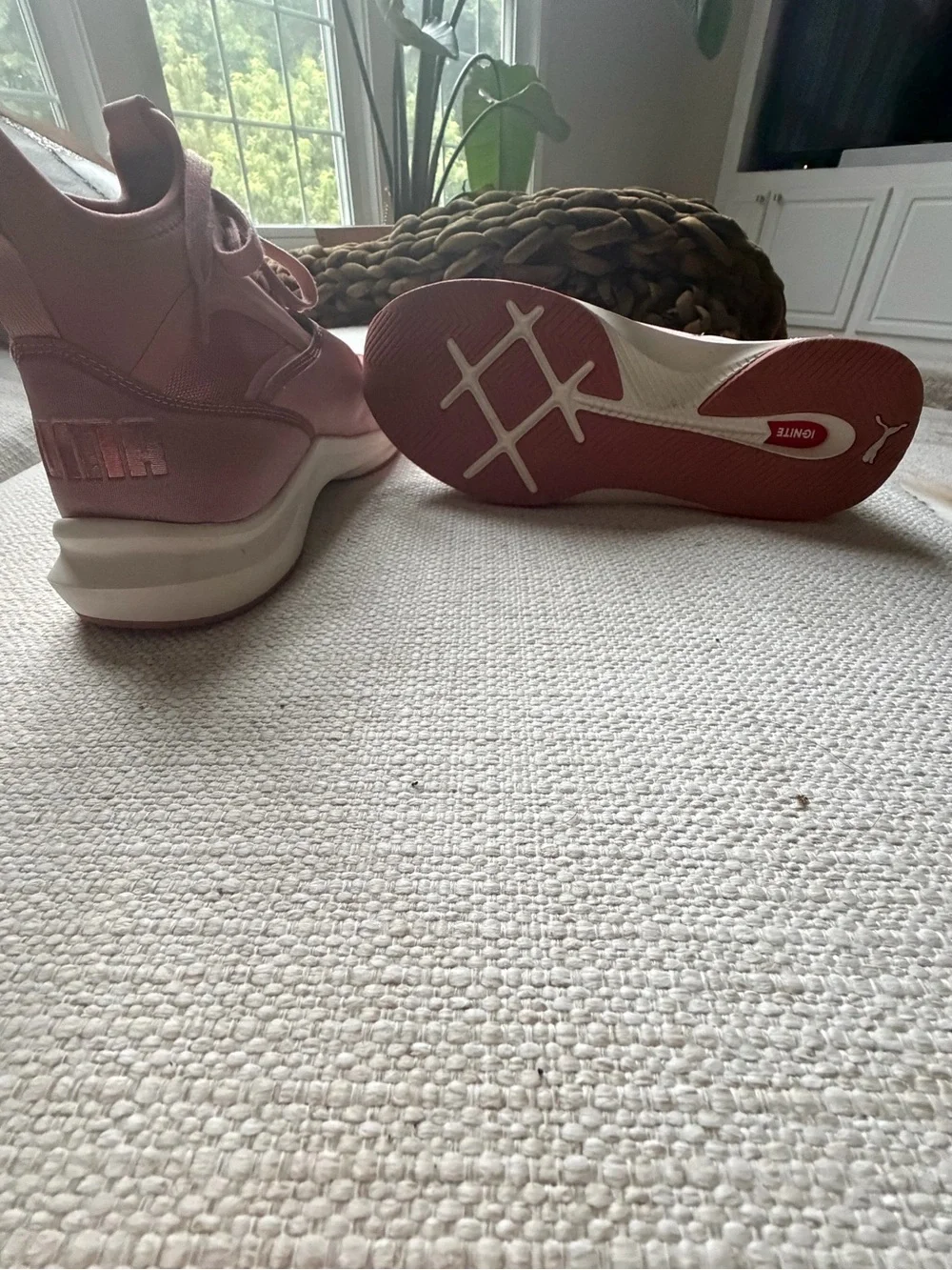 Puma Women's Mauve Pink Athletic Slip-On Sneakers